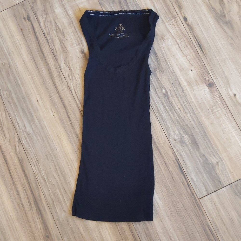 Aerie black rib tank